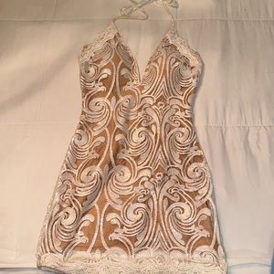 Jovani Formal Nude Sequin Dress